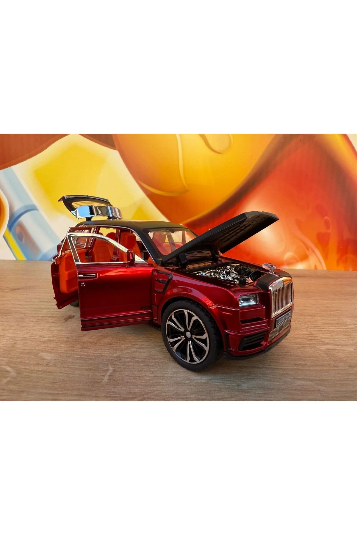 مدل خودرو 1:24 چک مرخصی سبک و صوتی فلزی رولز رویس DIECAST ماشین 18 سانتی متر scntoys