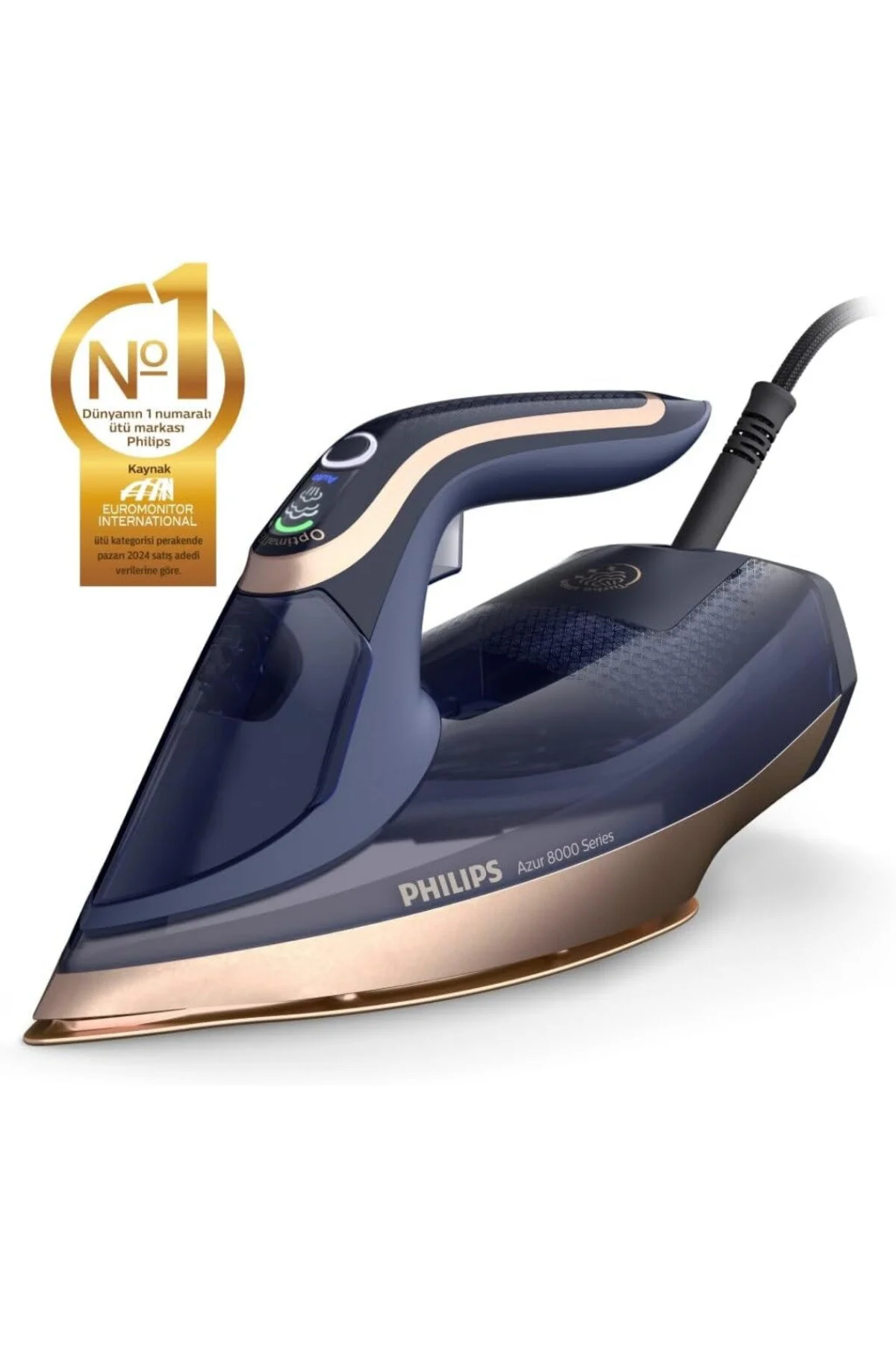 اتو بخار 3000 W سری AZUR 88050 50 با دمای مطلوب + هدیه کیف پول DIVARESE HOMETECH WORLD اورجینال Philips