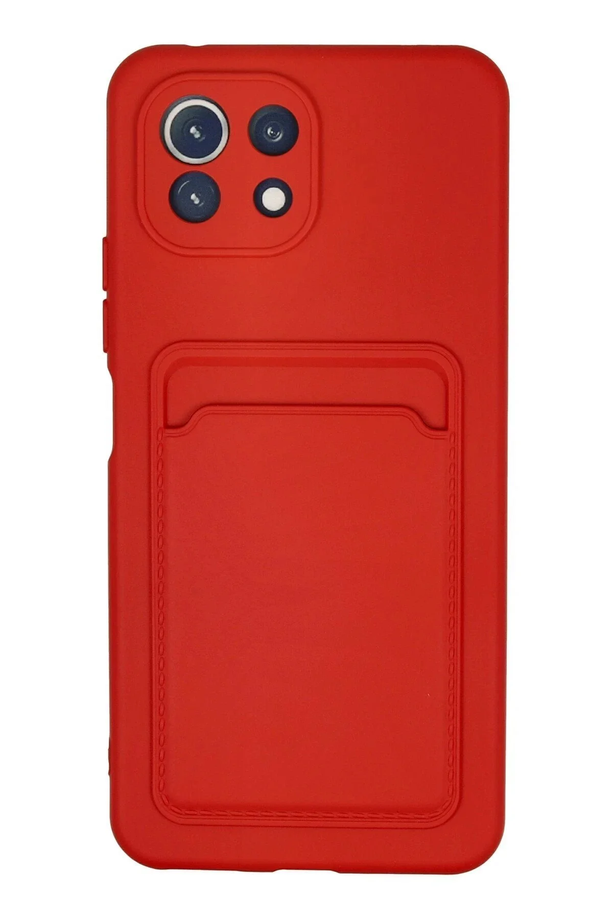 کاور و قاب سیلیکونی کلوین شیائومی MI 11 LITE با کارت ویزیت قرمز Akman
