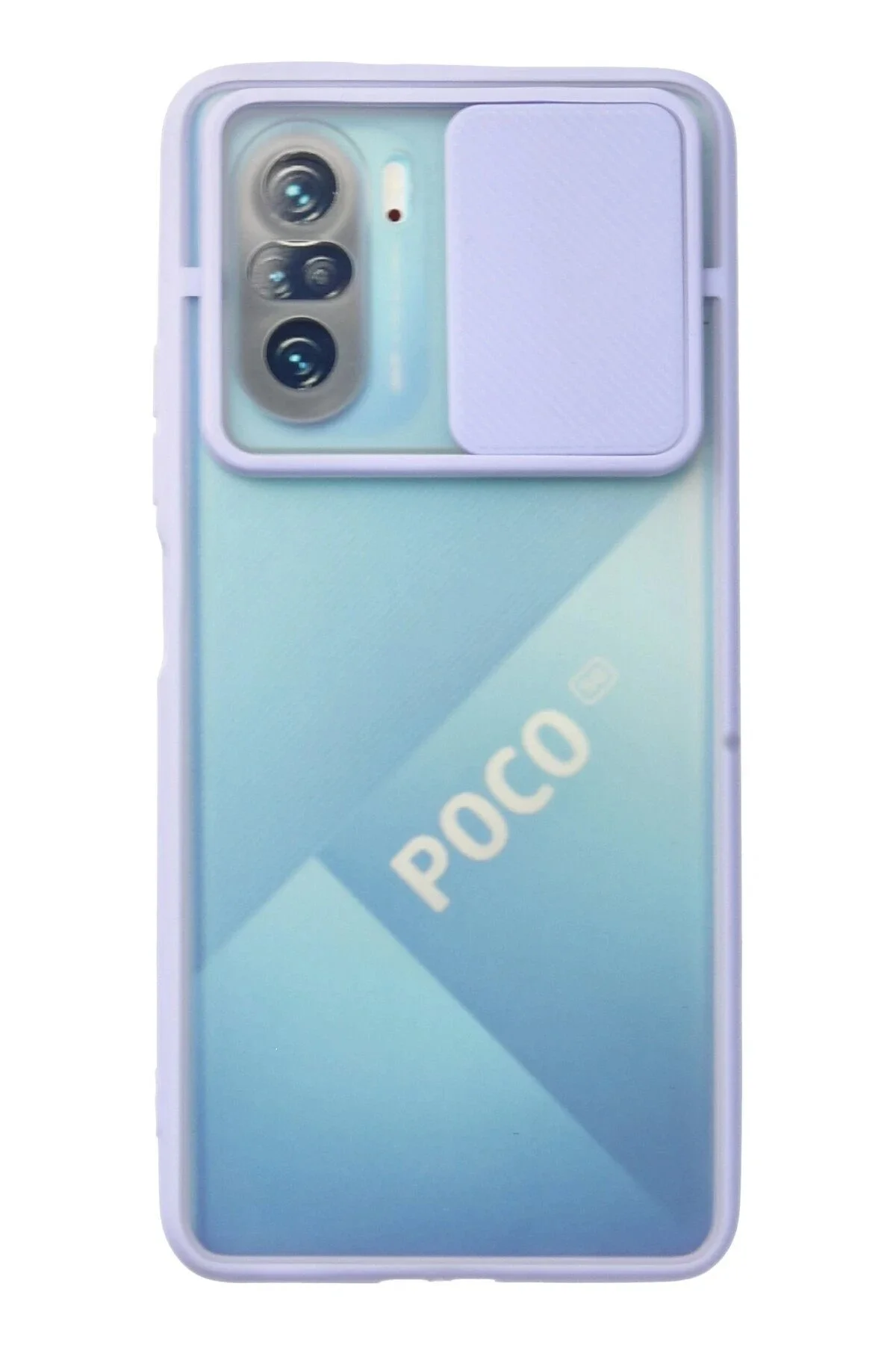 کاور و قاب XIAOMI POCO F3 CASE PALM FROSTED CAMERA SLIDER SILICONE LILAC CepteToptan