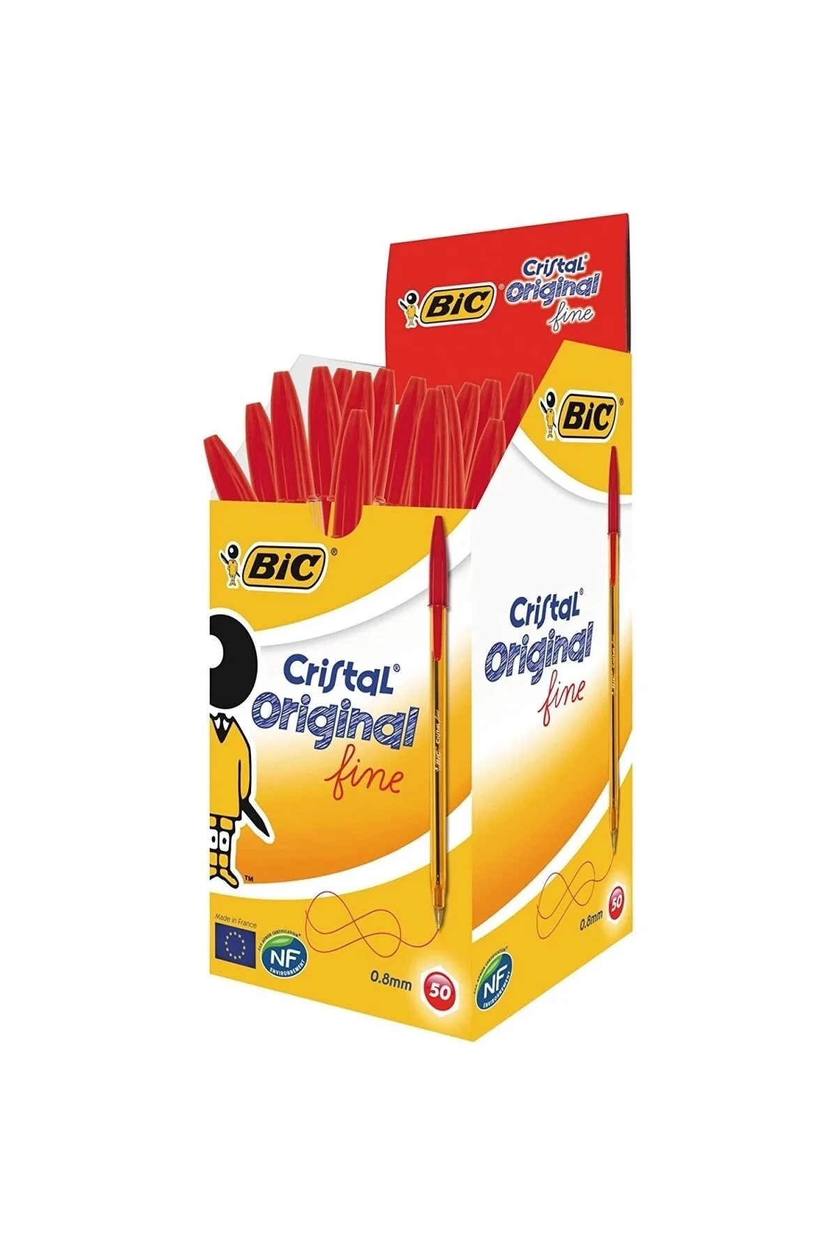 خودکار سفید مردانه و زنانه قلم RED FINE بسته 50 بیک Bic