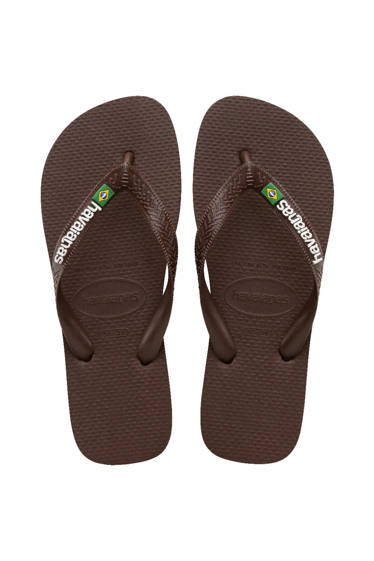 دمپایی چند رنگ مردانه یونیسکس قهوه ای برازیل هاوایاناس Havaianas