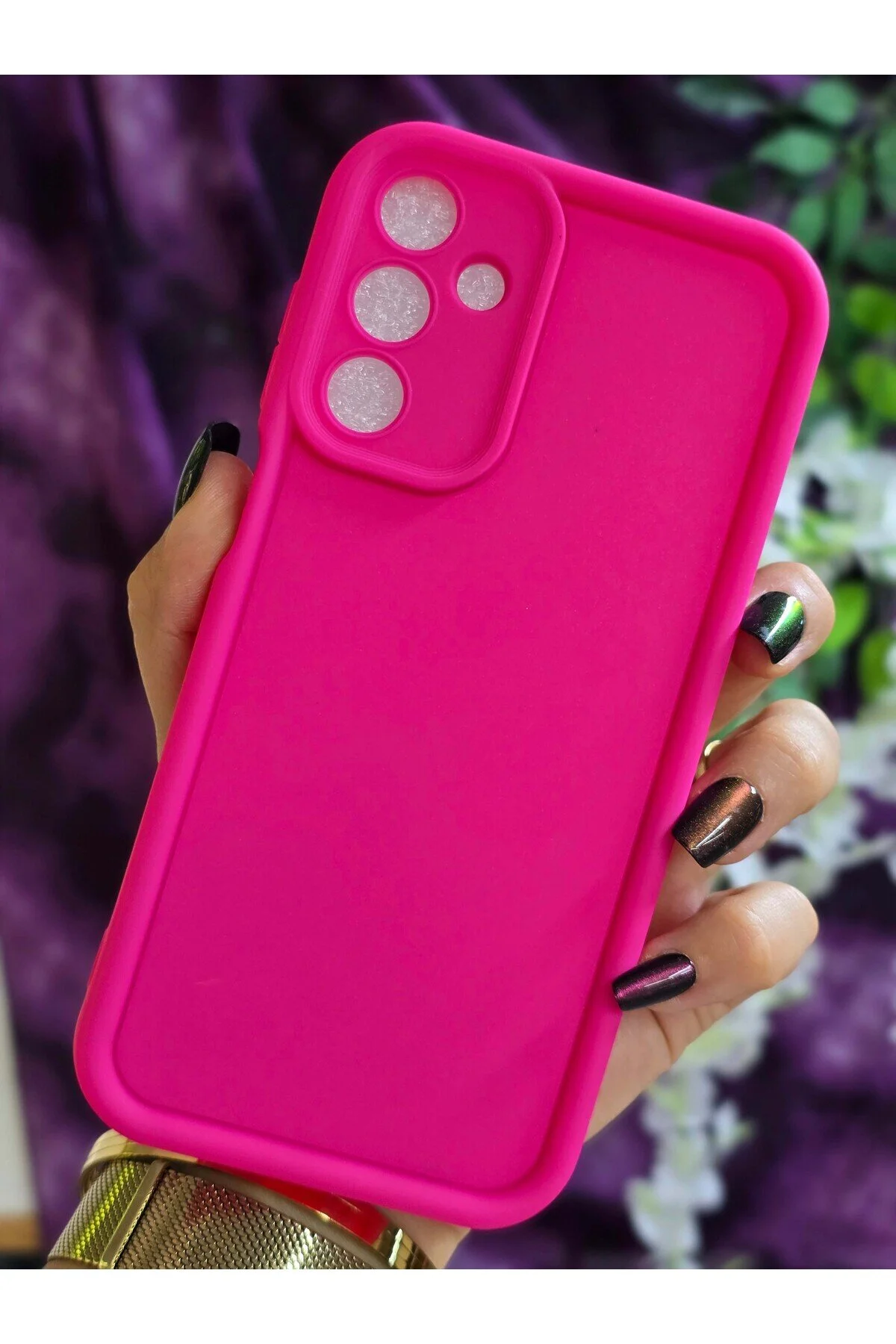کاور و قاب فوشیا مات مقاوم در برابر ضربه سامسونگ GALAXY A15 با پشتیبانی از گوشه Magic Ring