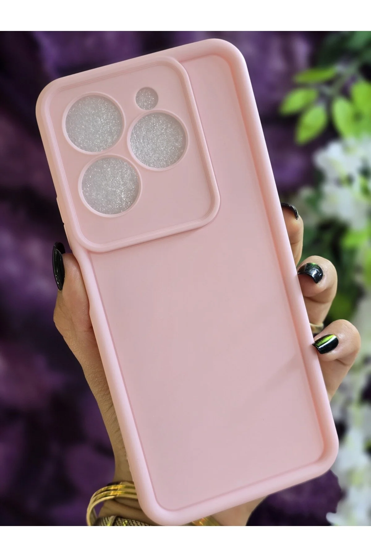 کاور و قاب صورتی مات مقاوم در برابر ضربه TECNO SPARK 20 PRO با پشتیبانی از گوشه Magic Ring