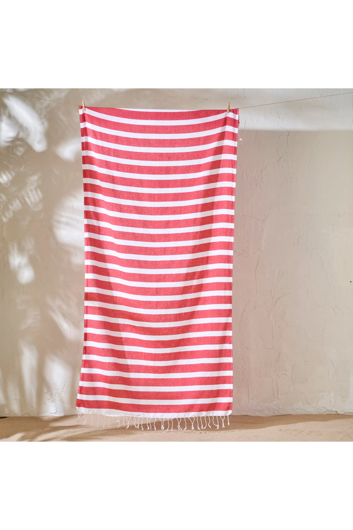 پَشتِمال حوله سنتی 100 ٪ پنبه LUA LOIN LOINCLOTH RED 95X180 سانتی متر Bella Maison