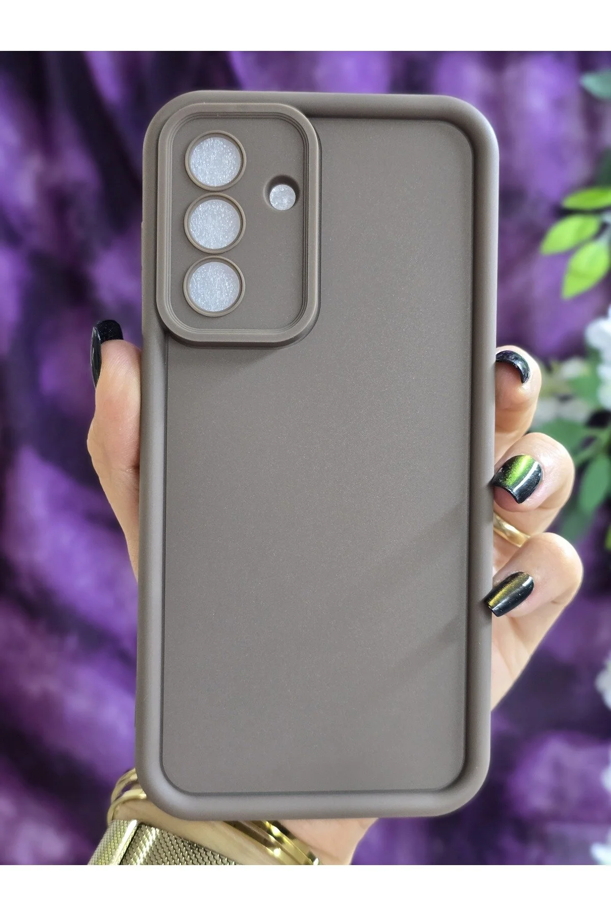 کاور و قاب محافظ قهوه‌ای مات سازگار با ضربه‌گیر SAMSUNG GALAXY A56 پشتیبانی از گوشه Magic Ring