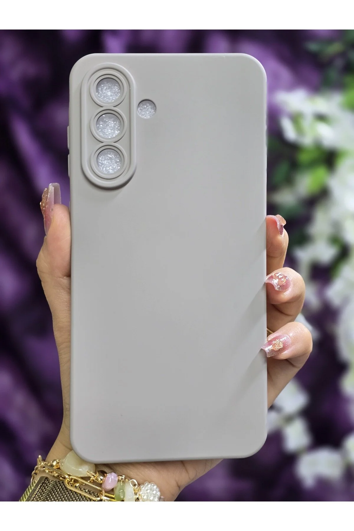 کاور و قاب گوشی SAMSUNG GALAXY A36 سازگار با سنگ خاکستری مخملی Magic Ring