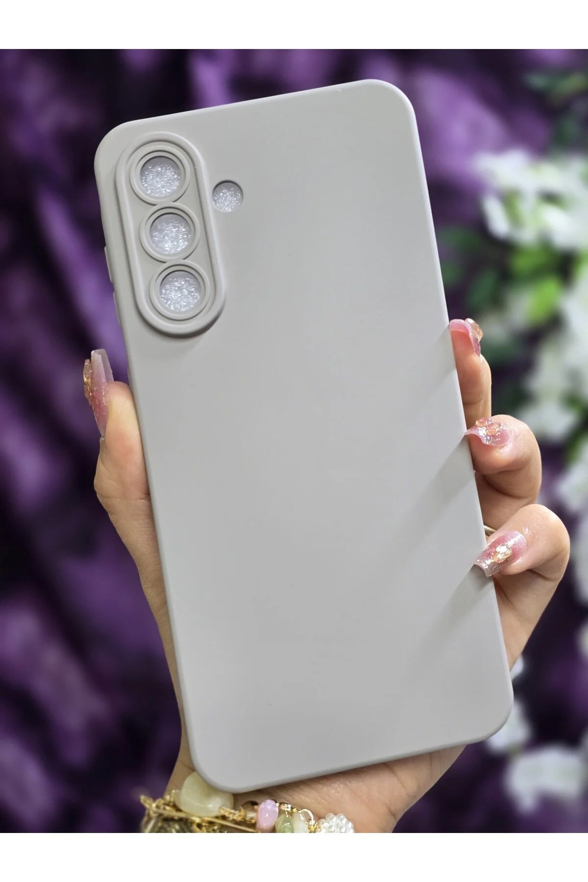 کاور و قاب گوشی SAMSUNG GALAXY A36 سازگار با سنگ خاکستری مخملی Magic Ring