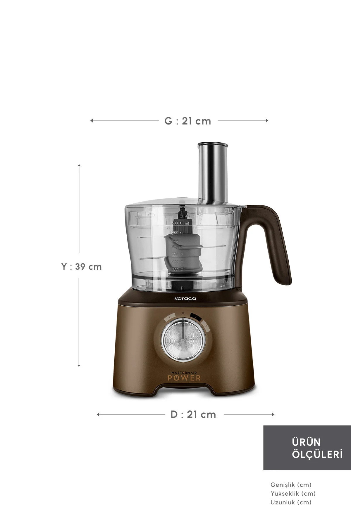 ست مخلوط کن غذاساز 2000 واتی MULTIFUNCTIONAL MASTERMAID POWER 10 IN 1 WALNUT BROWN اورجینال Karaca