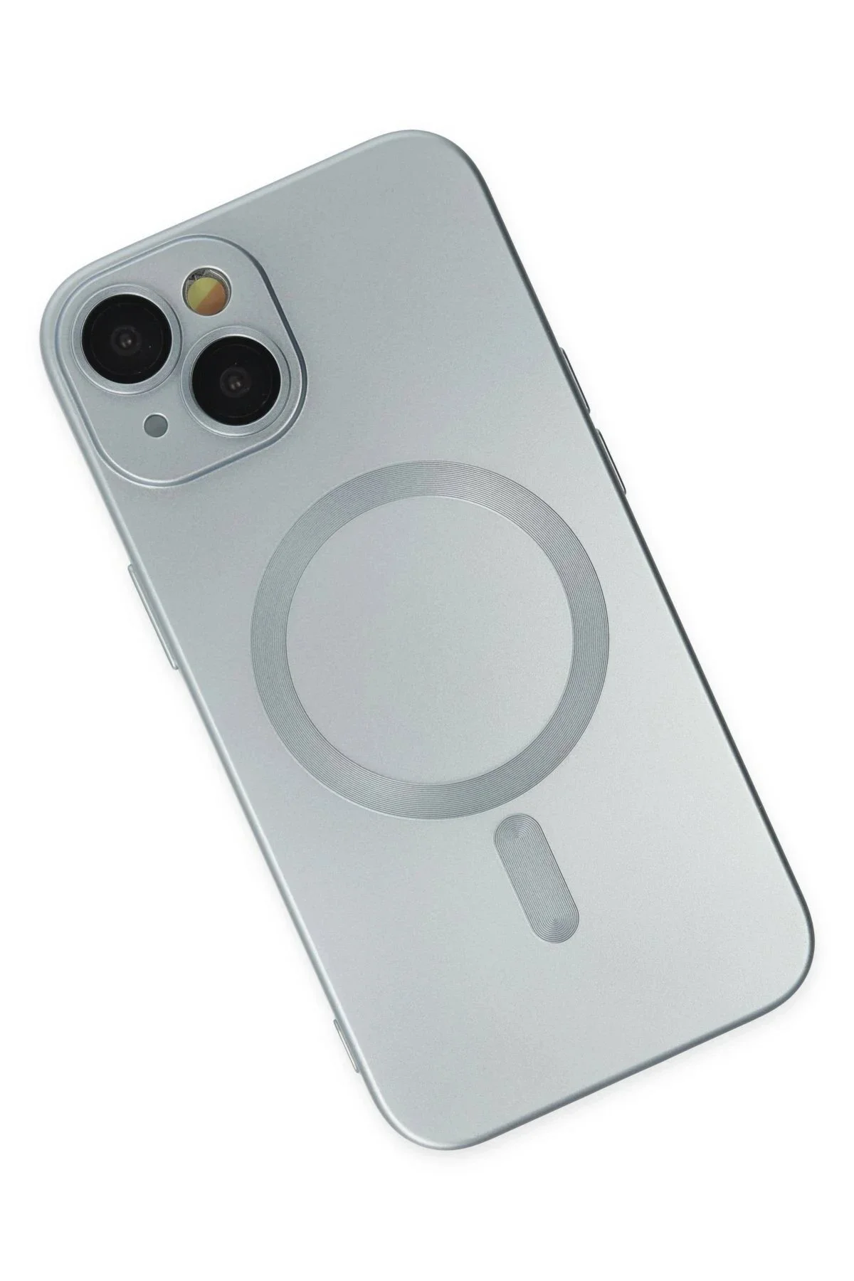 کاور و قاب آیفون 14 پلاس MOSHI LENS MAGNETICAFE سیلیکونی سیرا آبی Akman
