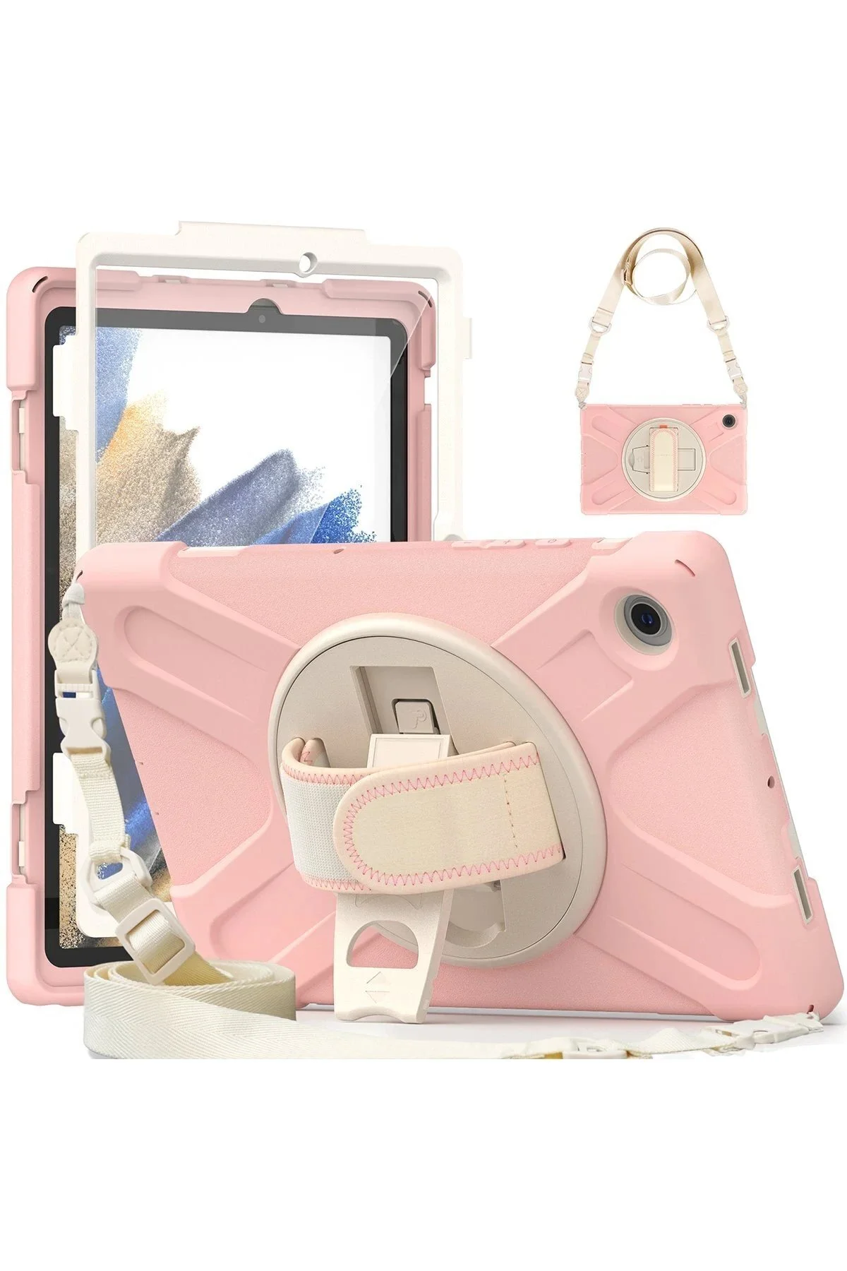 کاور تبلت جلد شگفت انگیز SAMSUNG GALAXY TAB A8 10.5 صورتی SB6891 Sbodurhome