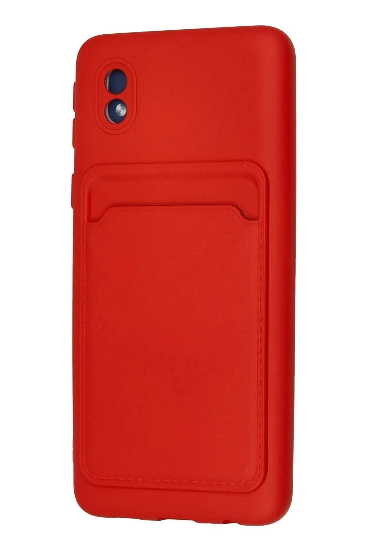 کاور و قاب SAMSUNG GALAXY A01 CORE CASE سیلیکونی کلوین با کارت ویزیت قرمز Akman