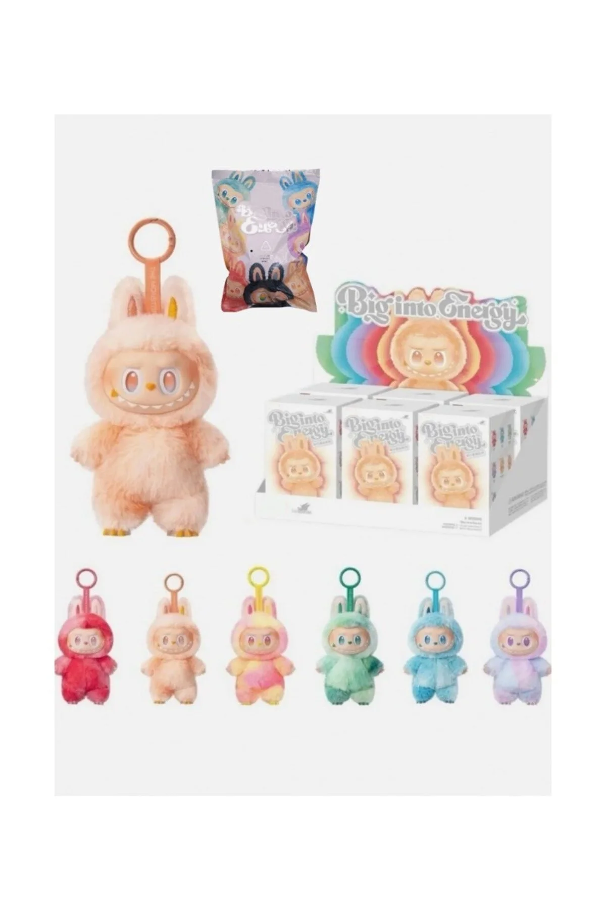اسباب بازی های پشمی LABUBU TOY POP MART عروسک مخمل خواب دار جاکلیدی BIG INTO ENERGY Shoplandu