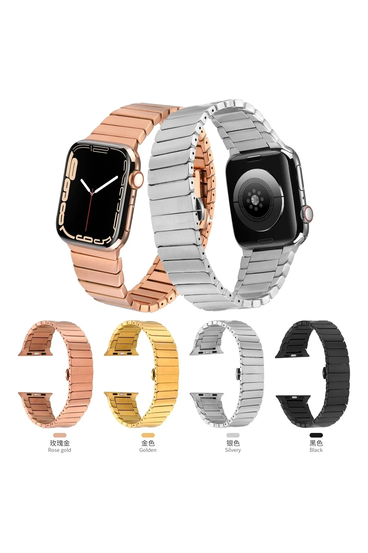 بند ساعت هوشمند APPLE WATCH 2 3 4 5 6 7 8 9 SE ULTRA SERIES 42MM 44MM 45MM 49MM CLIPS STANLESS CORDON Canpay