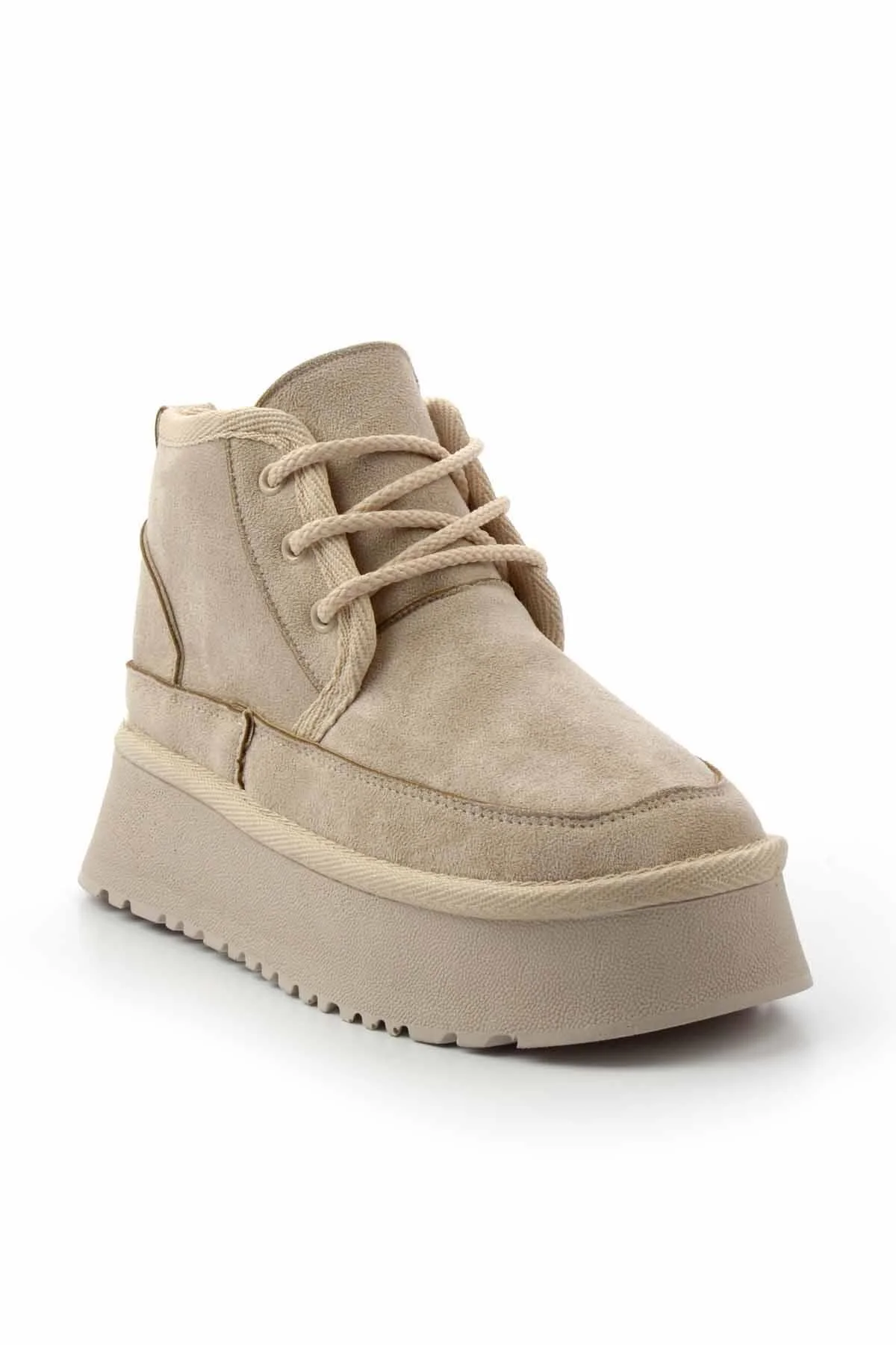 بوت پوتین زنانه رنگ بژ Suede Bootie بامبی Bambi