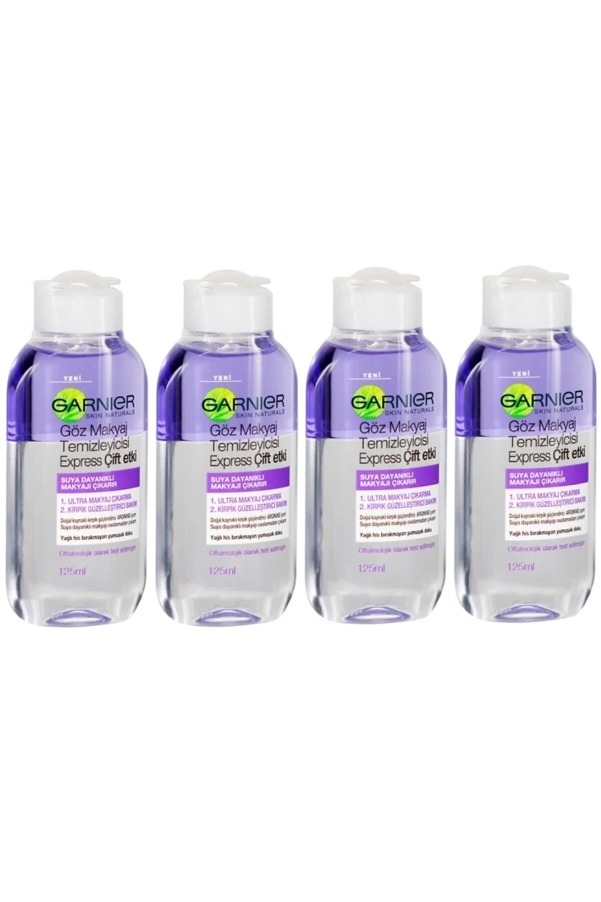 پاک کننده آرایش چشم ابراز اثر دوگانه 125 میل X 4 قطعه Garnier