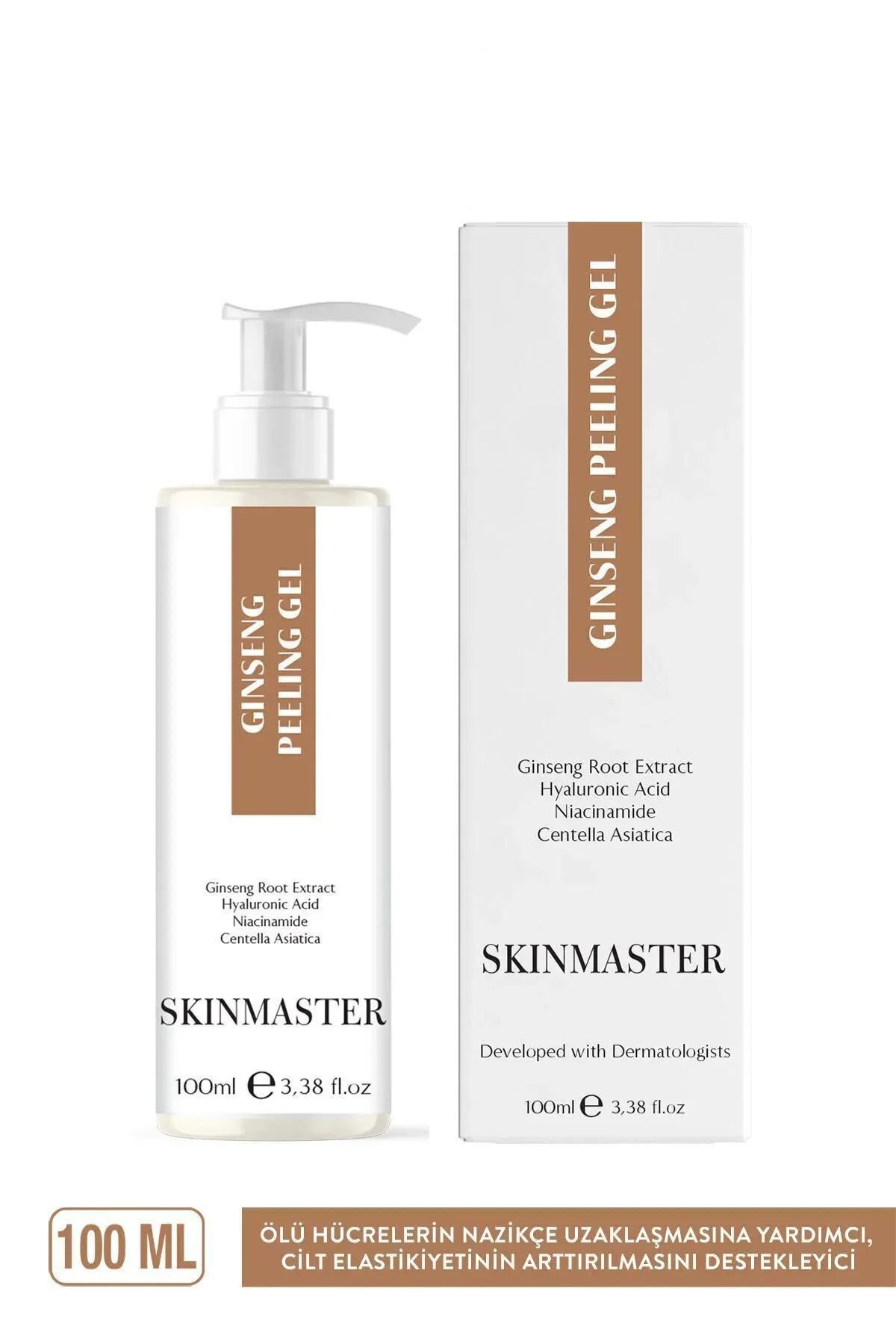 پاک کننده صورت ژل لایه برداری با جینسینگ 100 میل SkinMaster