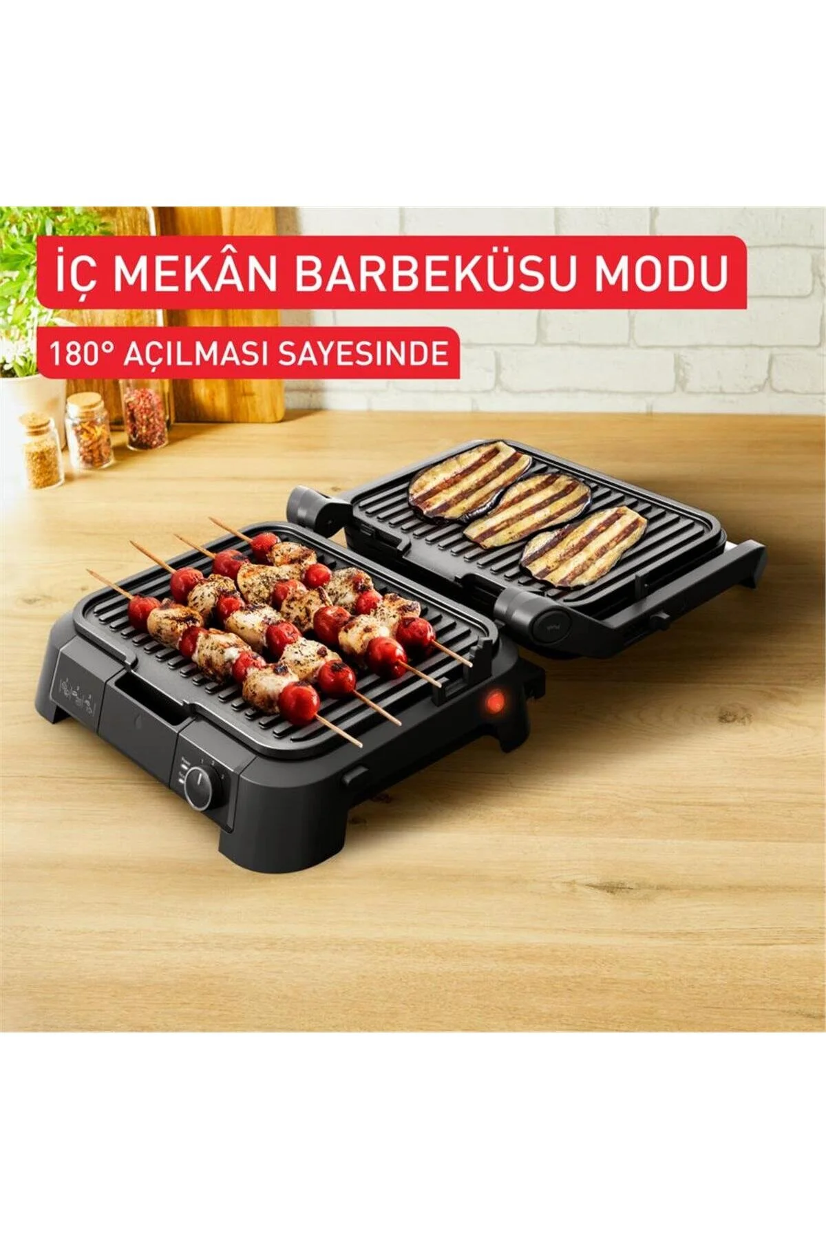 دستگاه ساندویچ و تست کباب پز توستر SUPERGRILL 3IN1 6 SLICE ظرفیت 2000 وات INOX اورجینال TEFAL