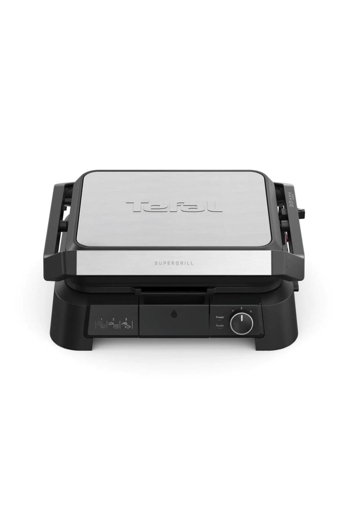 دستگاه ساندویچ و تست کباب پز توستر SUPERGRILL 3IN1 6 SLICE ظرفیت 2000 وات INOX اورجینال TEFAL