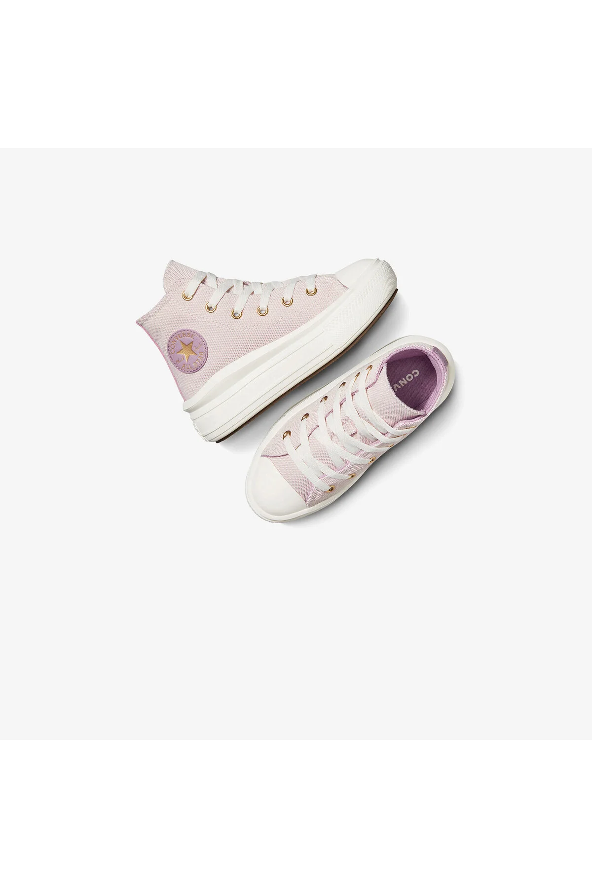 اسنیکر کفش ورزشی با پلتفرم یاسی سکوی کودکانه آل استار موو چاک تیلور کانورس Converse
