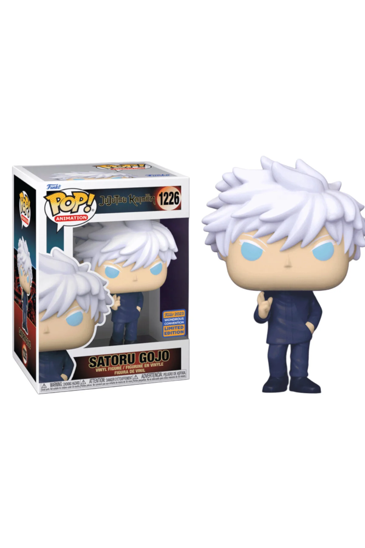 فیگور جوجوتسو کایسن – ساتورو گوجو پاپ! 1226 2023 WONDROUS CONVENTION نسخه محدود Funko