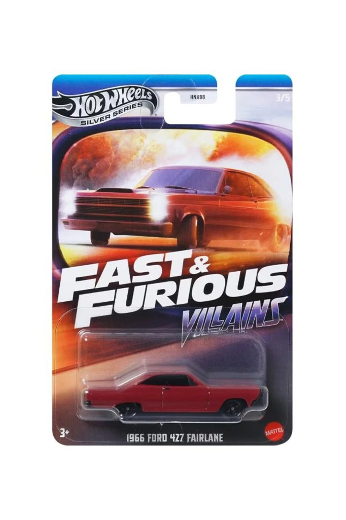 ماشین اسباب بازی سری نقره ای FAST & FURUOUT 1966 FORD 427 FAIRLEN HOT WHEELS