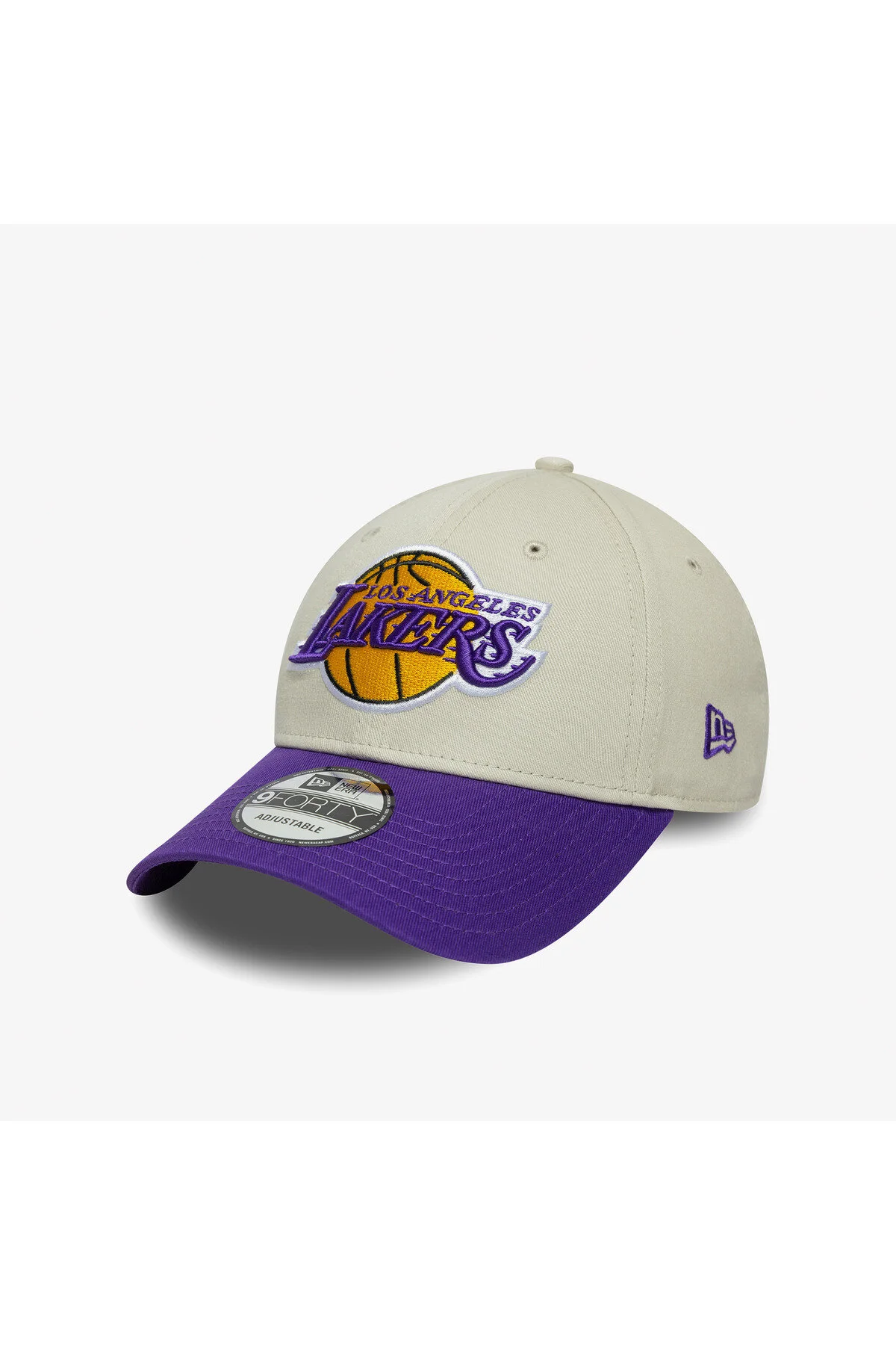 کلاه پچ کنتراست LA LAKERS یونیسکس کرم بنفش نیو ارا NEW ERA