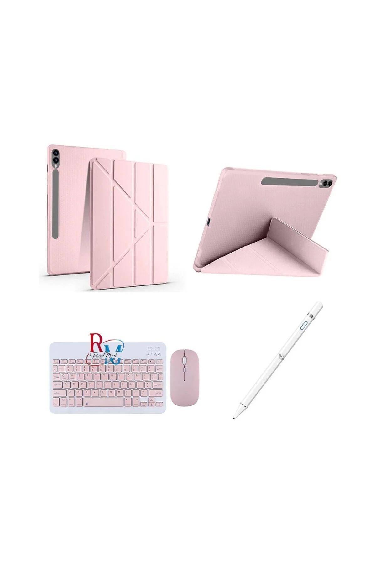کاور تبلت سازگار با قاب SAMSUNG GALAXY TAB S10 FE PLUS 13.1 اینچی پایه قلم لمسی و مجموعه موس کیبورد redmud teknoloji