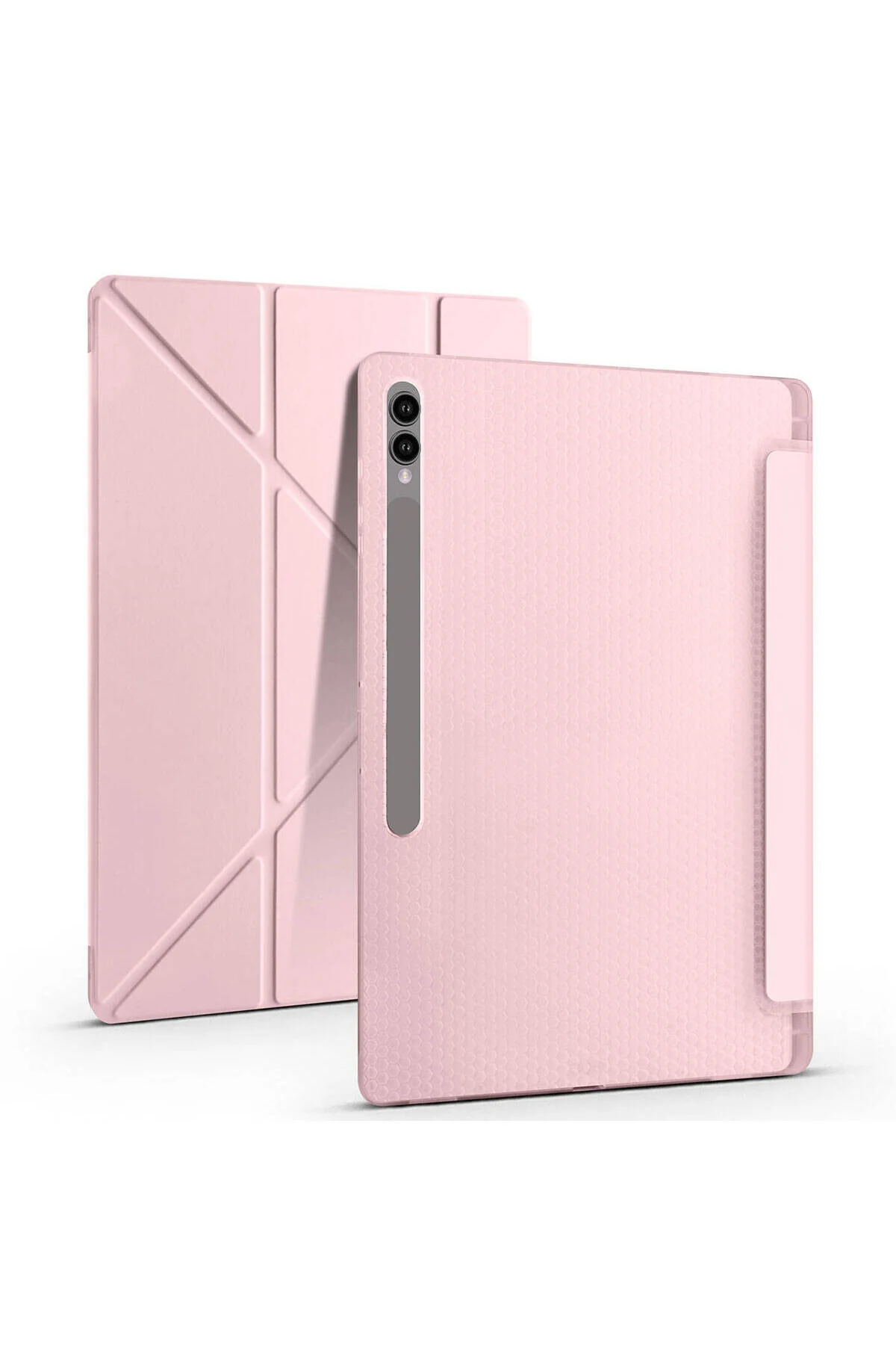 کاور تبلت قاب پایه GALAXY TAB S9 ULTRA CASE سازگار با سه تاشو محفظه قلم آبی دریایی İLKATEK