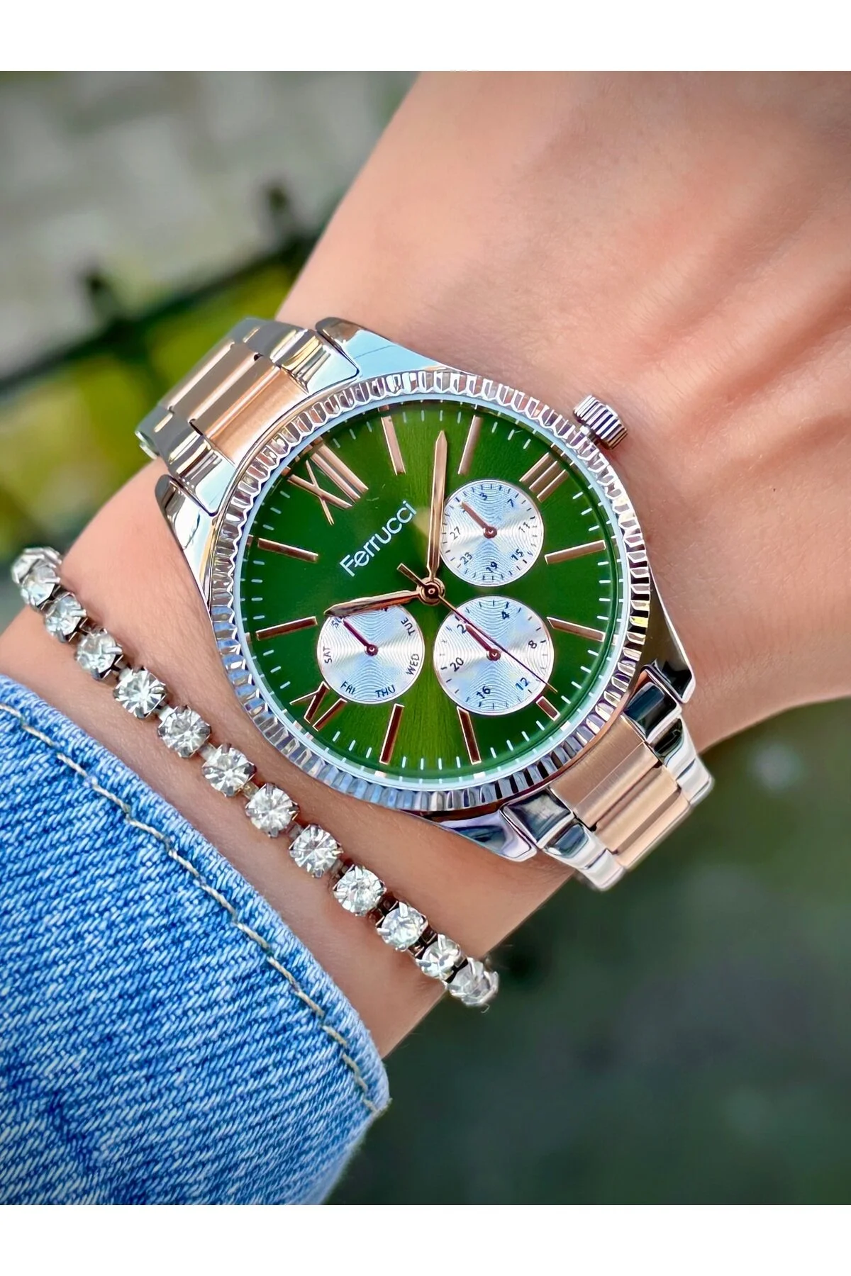 ساعت زنانه FERRUCCI WERSTWATCH STEEL CORDON 3 ATM اصلی Ferrucci