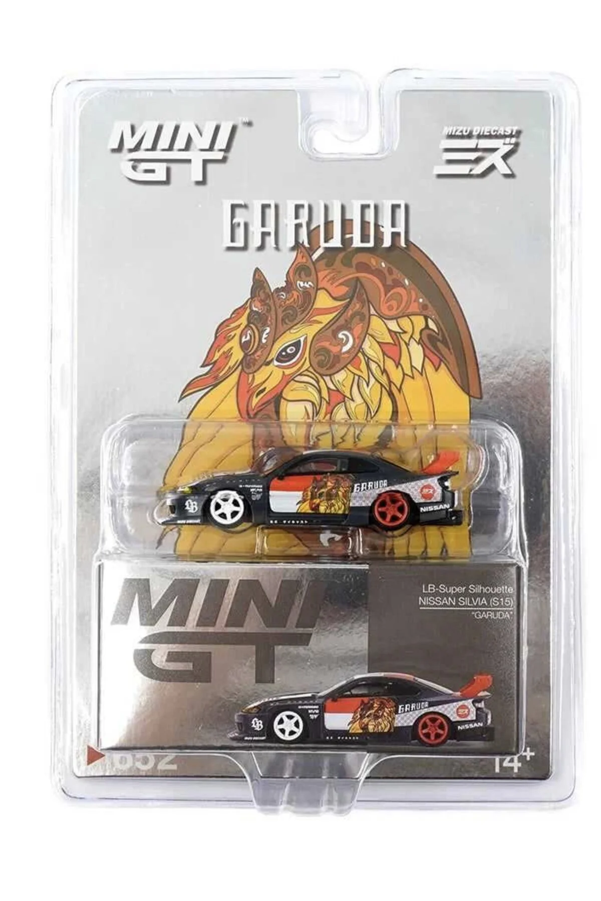 مدل خودرو LB SUPER SILHOUETTE NISSAN SILVIA S15 GARUDA MINI GT X MIZU DIECAST MGT00652 اورجینال mini gt