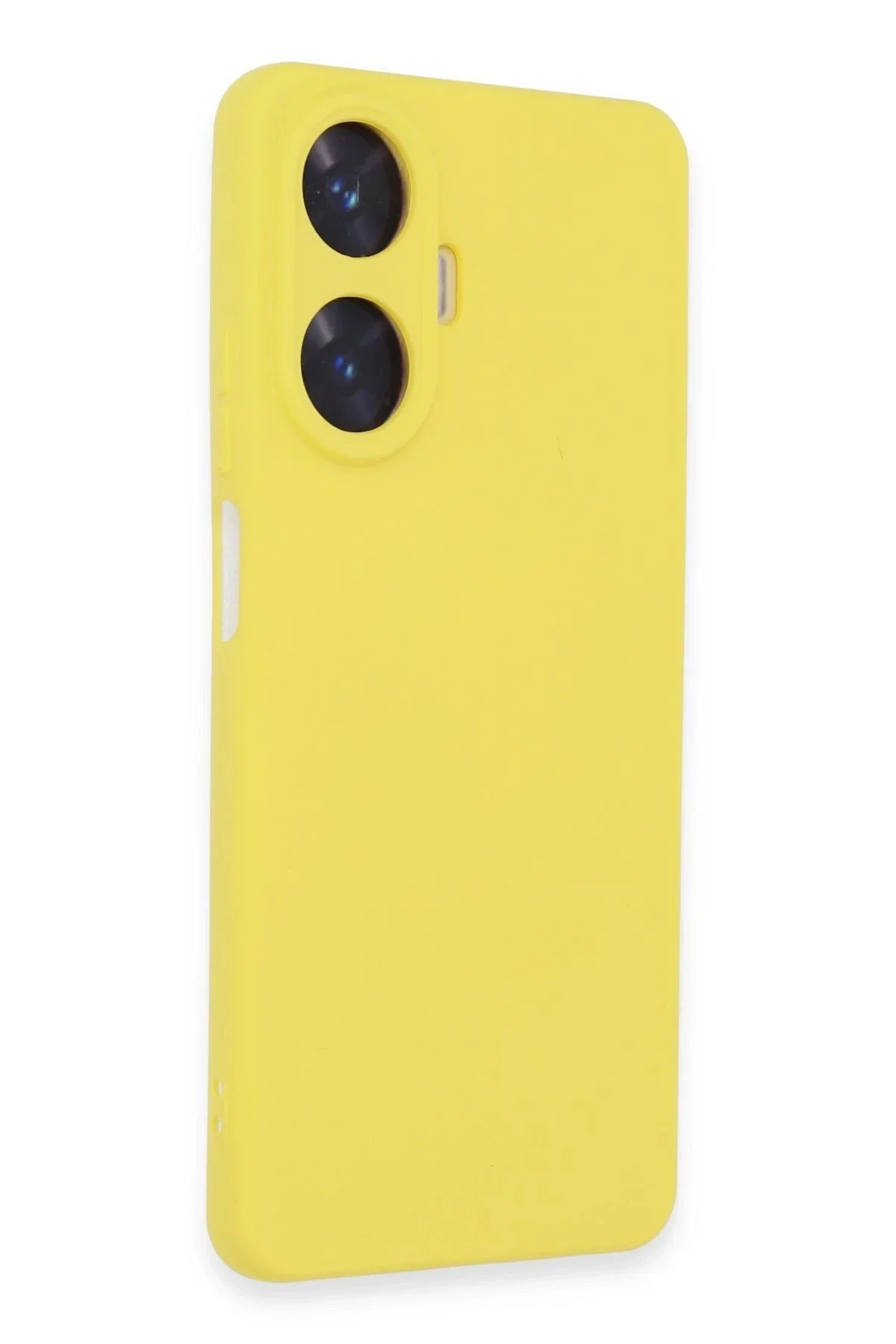 کاور و قاب داخل REALME C55 NANO VELVET SILICONE زرد Akman
