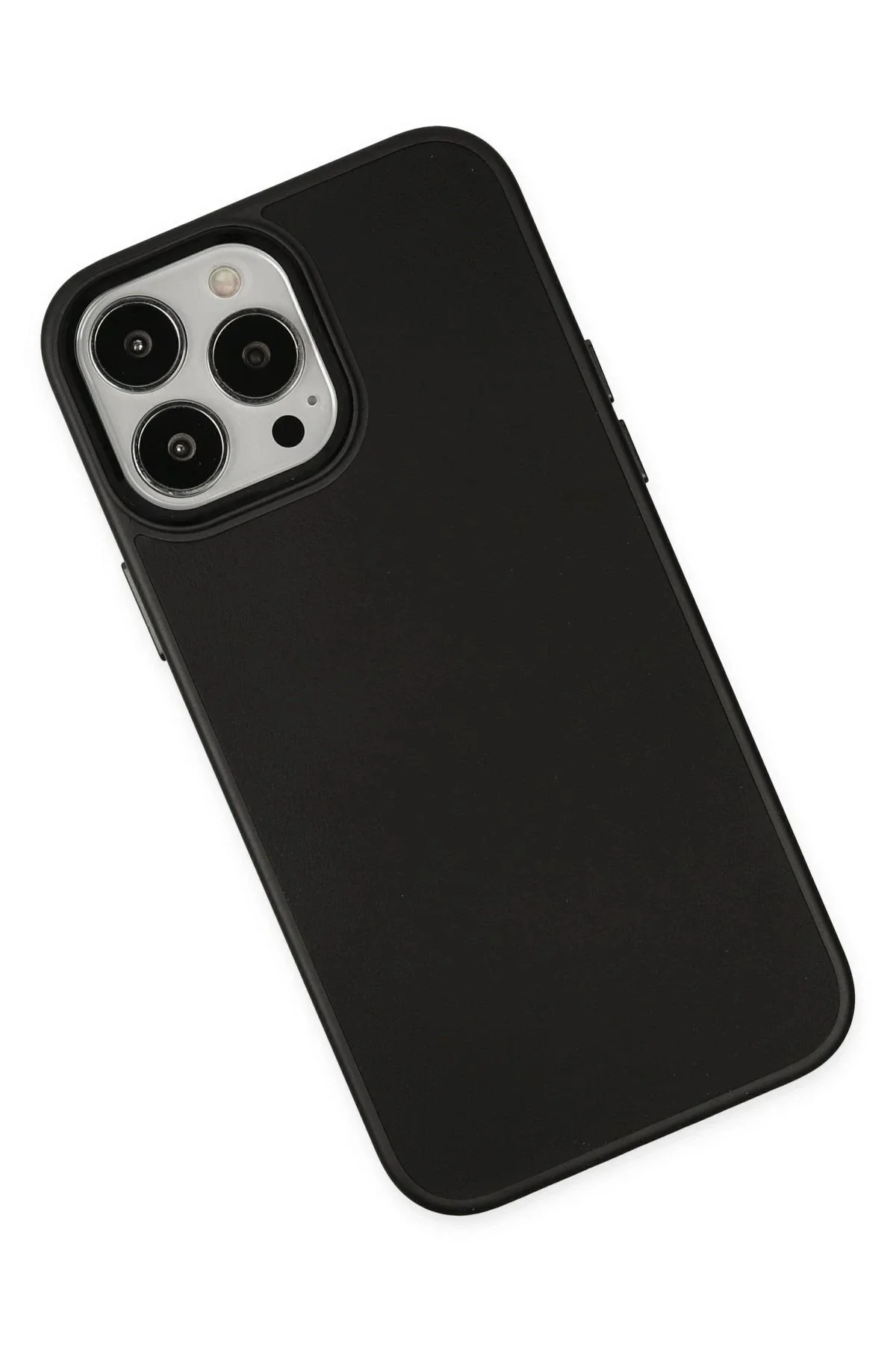 کاور و قاب IPHONE 13 PRO MAX CASE سیلیکونی چرم آسیایی مشکی VB4856 CepteToptan