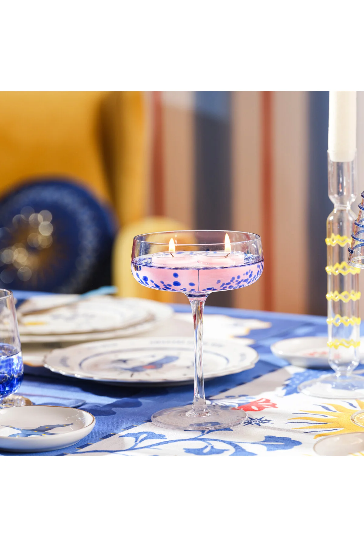 لیوان پایهدار گلاس شیشه ای هنان 260 میلی لیتر آبی Zsa Zsa Zsu