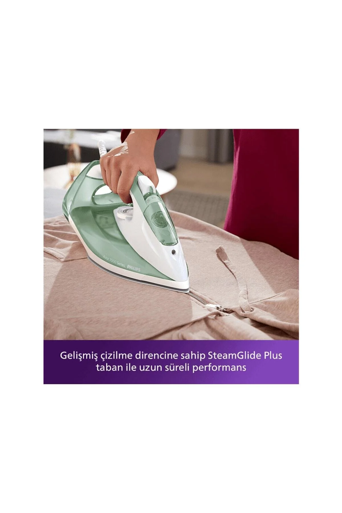 اتو بخار DST7012 70 7000 SERIES STEAM IRON DESERT GREEN GREY اورجینال Philips
