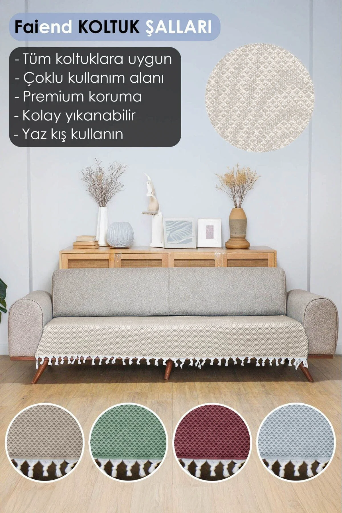 روکش مبل صندلی 115X210 سانتی متر DIVAN BERJER پوشش پنبه شست coverbox