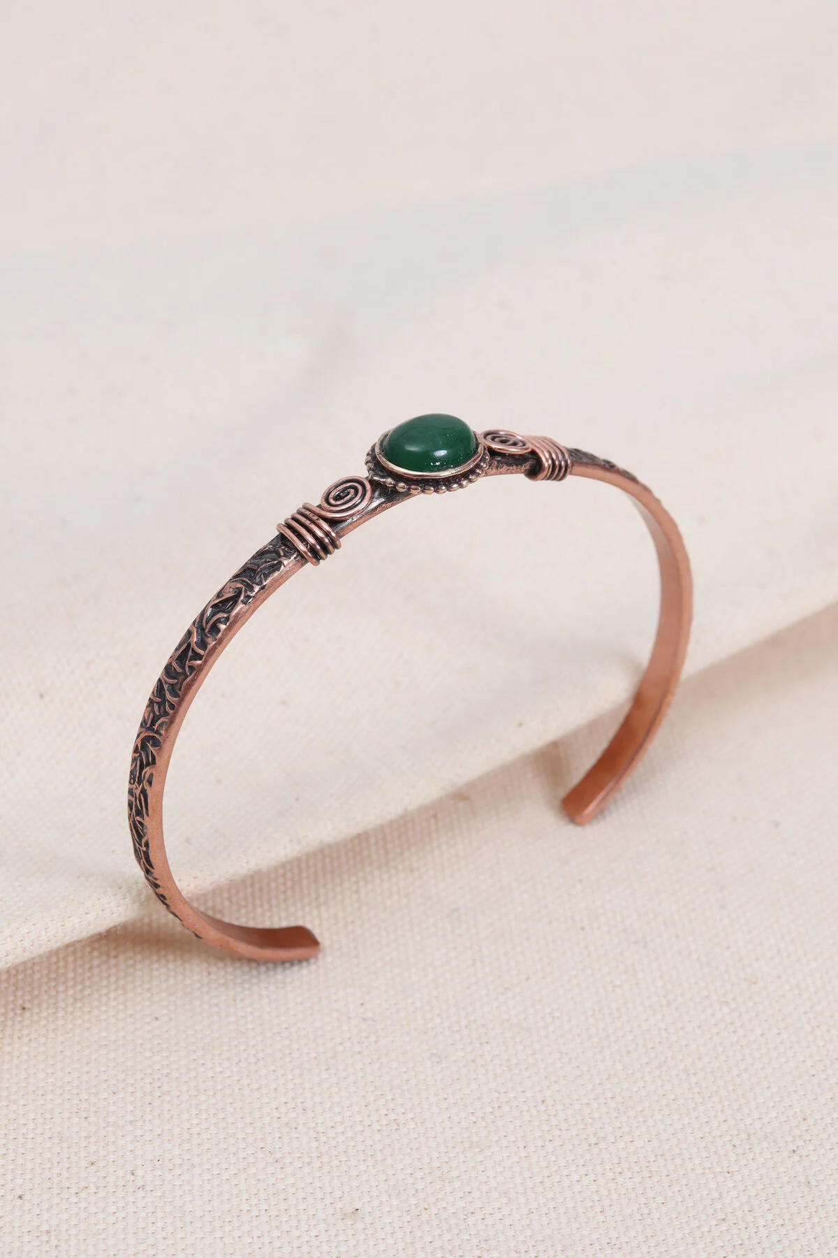 دستبند فشن مسی معتبر عقیق سبز Süspüs Accessories