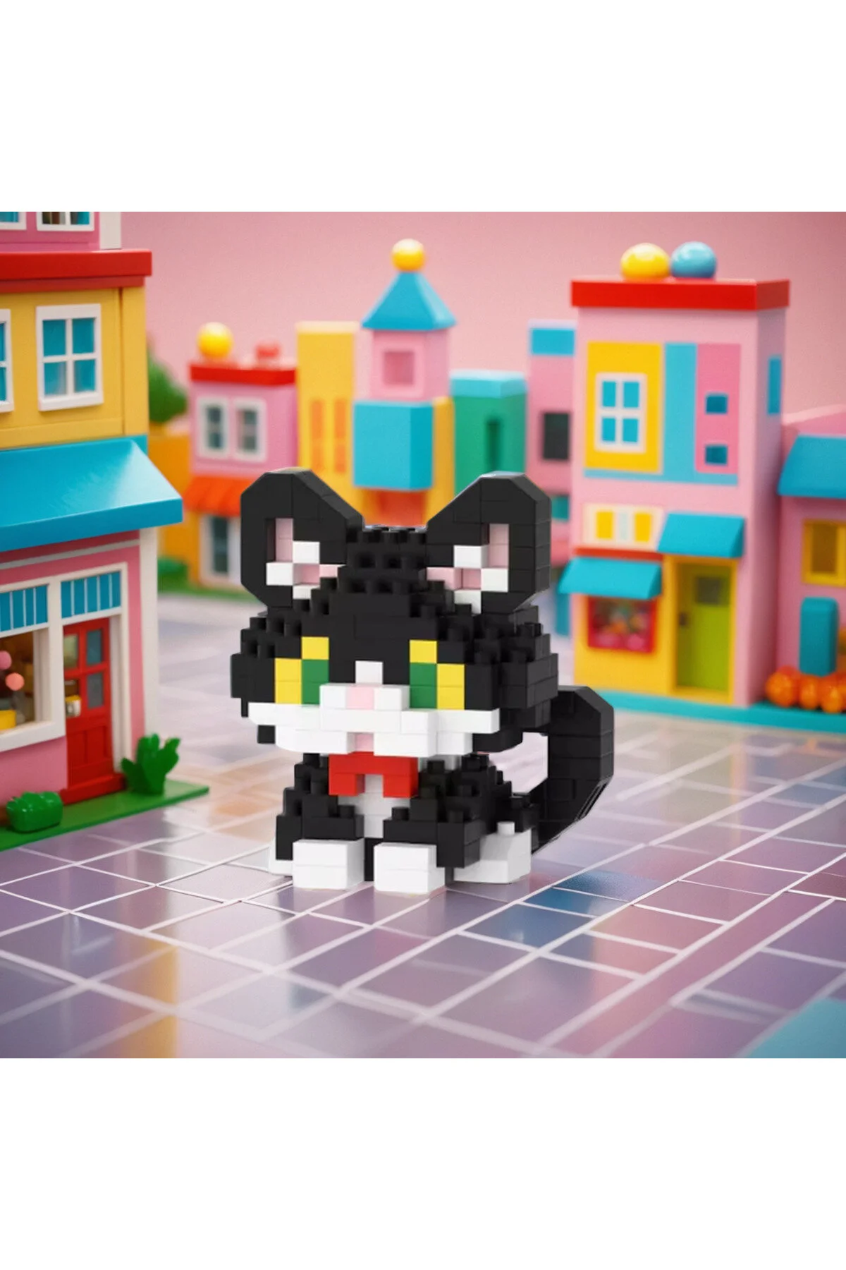 پازل سه بعدی | پت دی پاپیون DIY – ست بلوک زیبای TUXEDO CAT CUTE 224 عدد MEKANSM