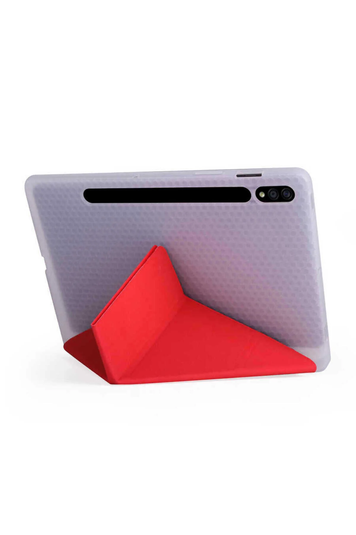 کاور تبلت قاب پایه GALAXY TAB S7 PLUS سازگار سه تاشو با محفظه قلم بنفش joiecreatif