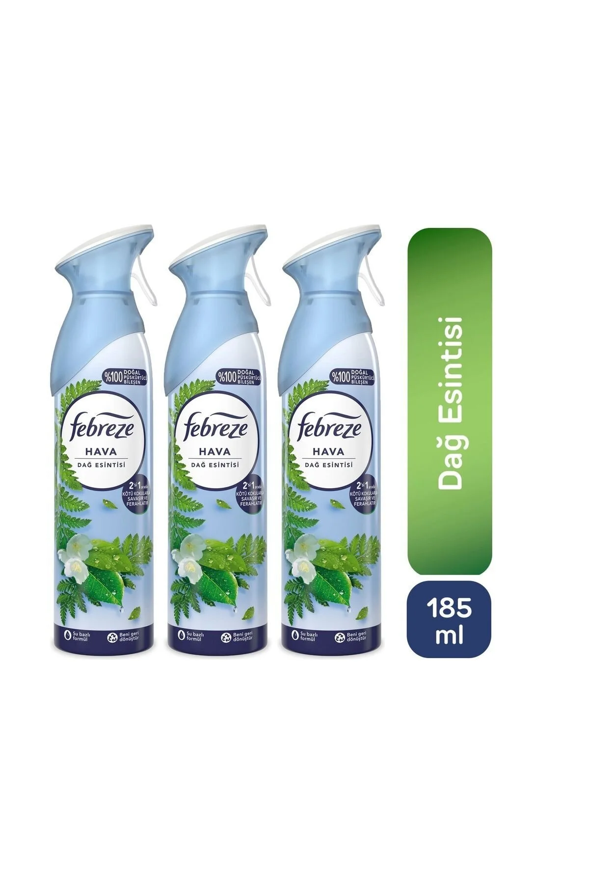 بوگیر و تصفیه کننده هوا خوشبو اسپری اتاق بوی کوه 185 میل X 3 قطعات پاک عطر Febreze