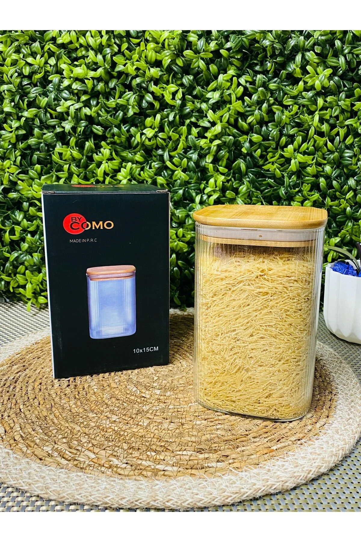 شیشه جار ای با درب های بامبو راه LİLA HOME