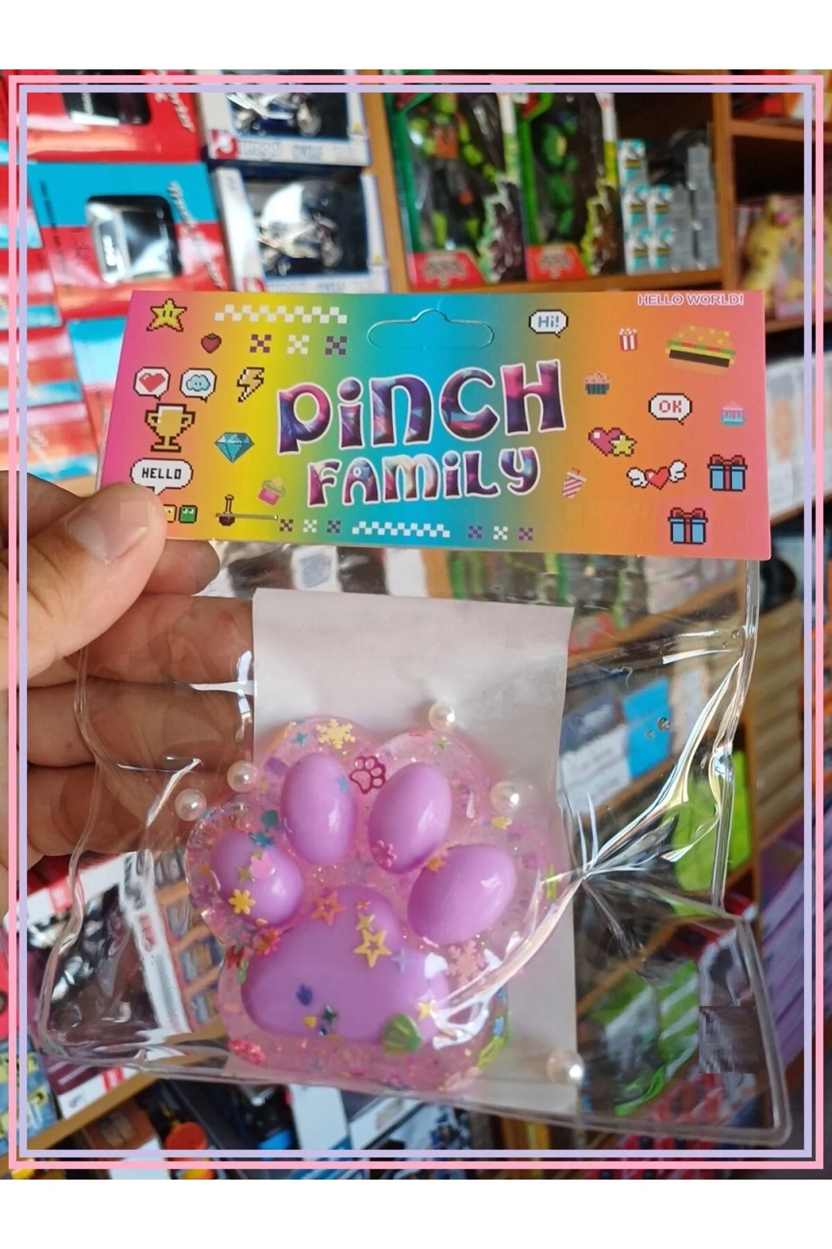 اسباب بازی های فیگور دیگر FUFU SQUISHY CAT PAW چراغ رنگارنگ درخشان SKUSHI TOY PINK OYUNCAKSAHİLİ