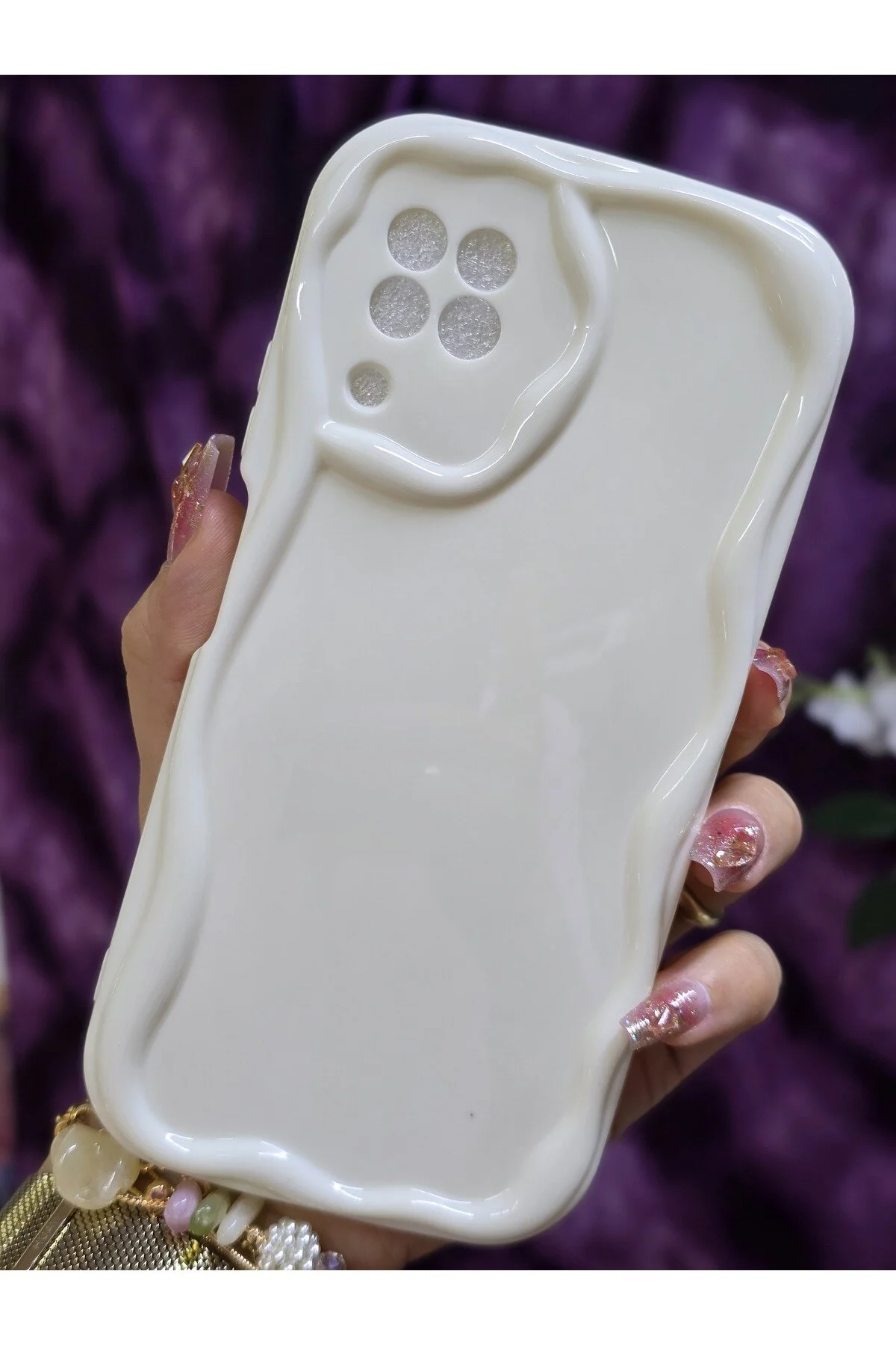 کاور و قاب گوشی 3D WAVE EDGE سفید سازگار با HUAWEI P40 LITE Magic Ring