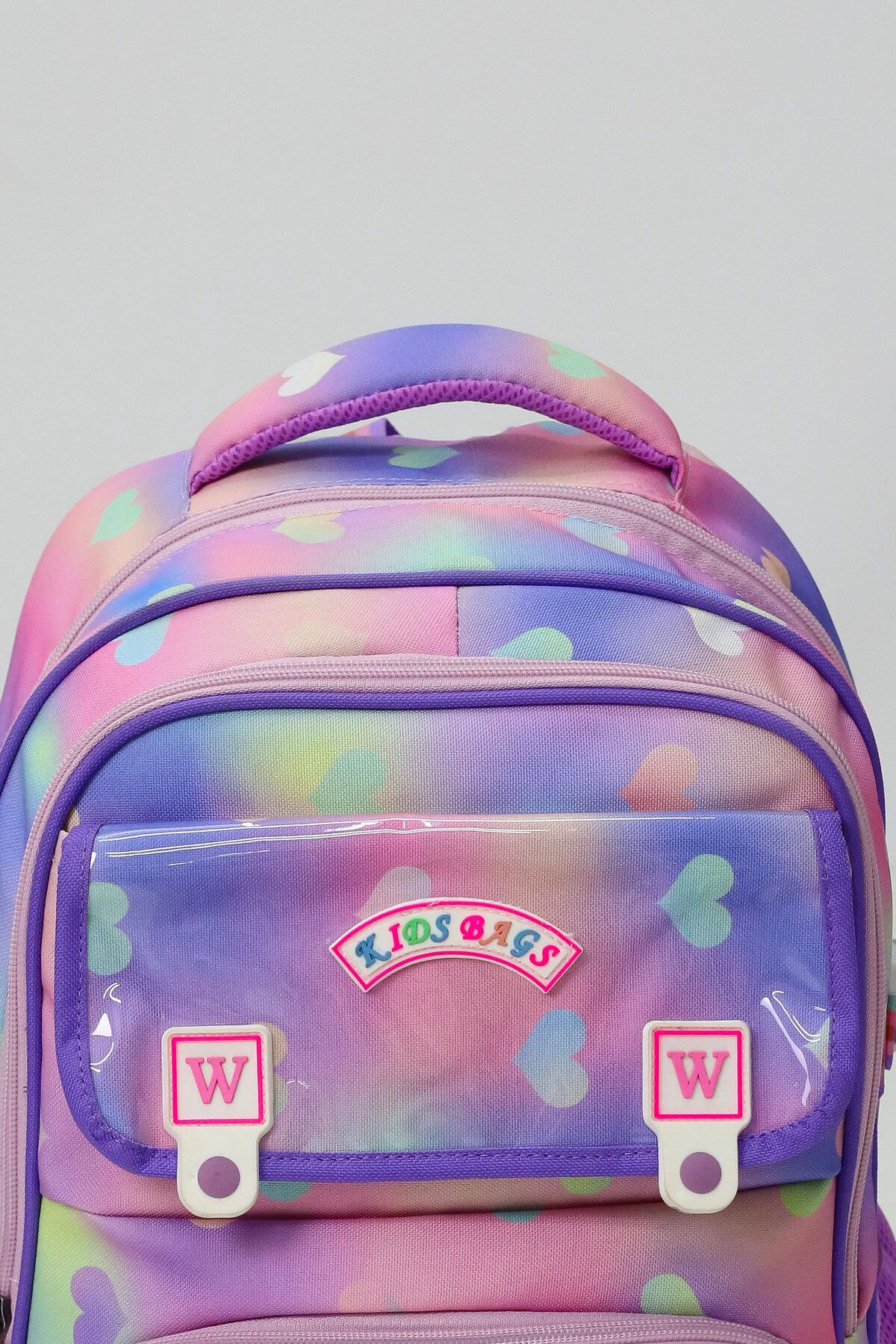 کیف مدرسه زنانه قلب 3 کیسه دختر بچه گانه تغذیه کوله پشتی Probag