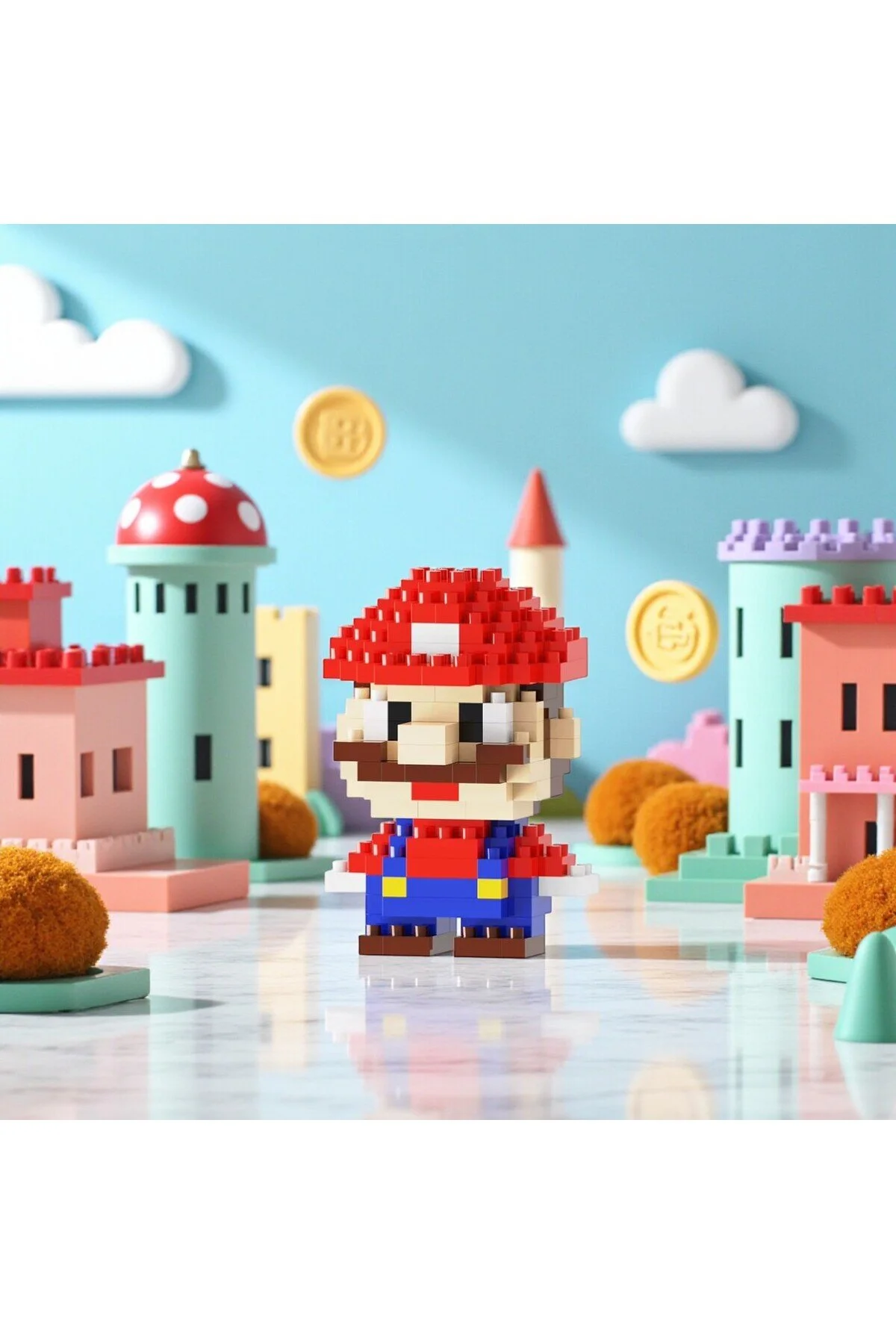 پازل سه بعدی | PINKYDAY SUPER MARIO – مجموعه مینی بلوک با هدیه شگفت انگیز SUNSTER COMPANY™ 162 قطعه Bricks