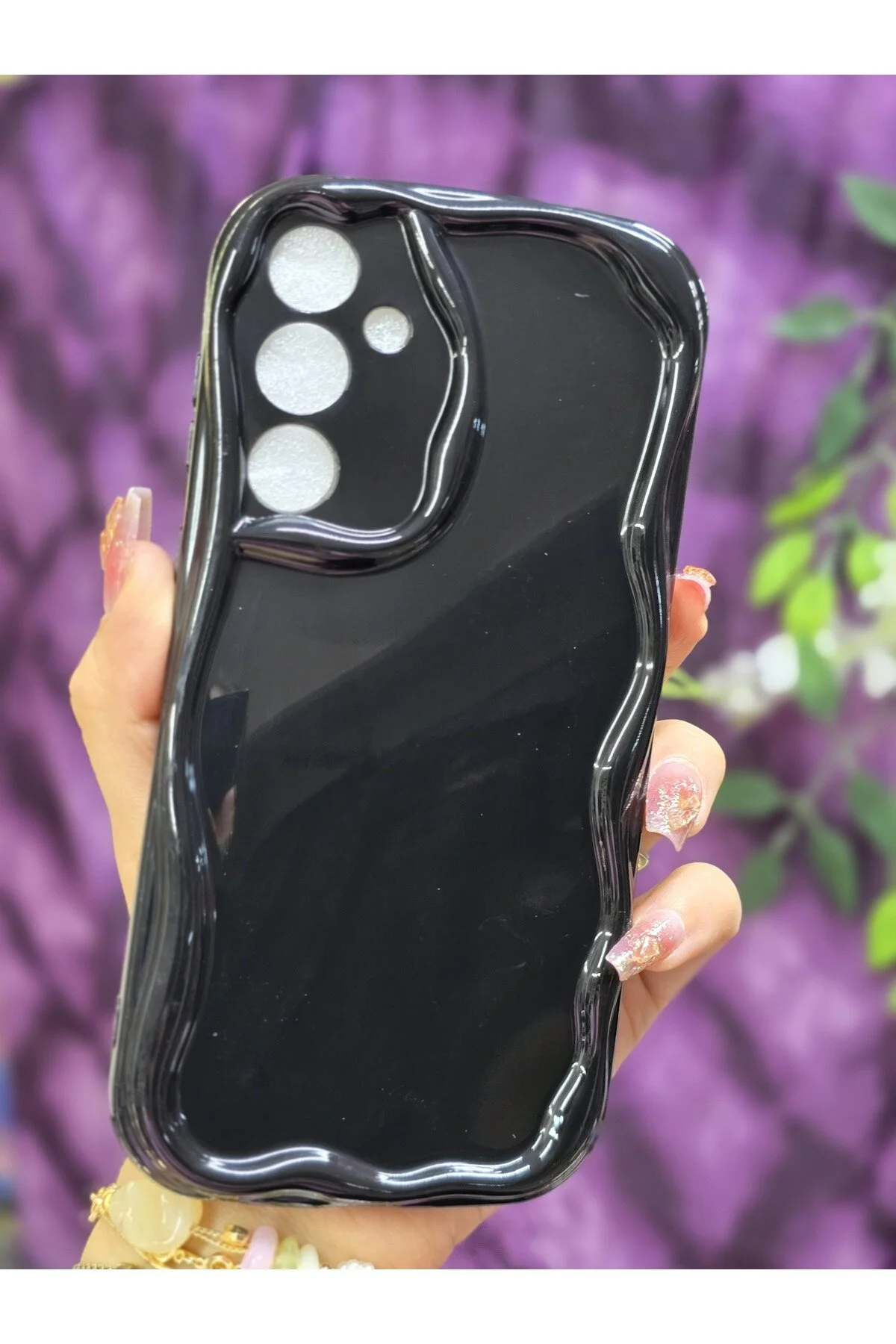 کاور و قاب گوشی مشکی 3D WAVE EDGE سازگار با SAMSUNG GALAXY A35 Magic Ring