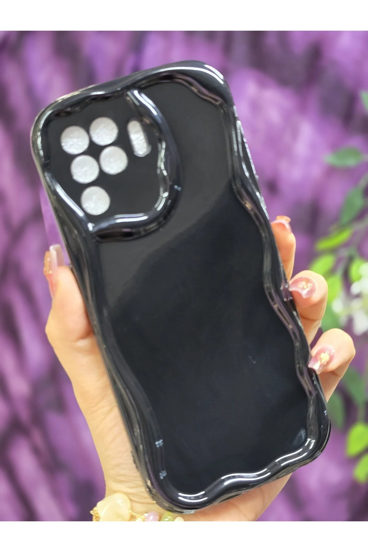 کاور و قاب گوشی 3D WAVE EDGE مشکی سازگار با OPPO RENO 5 LITE Magic Ring