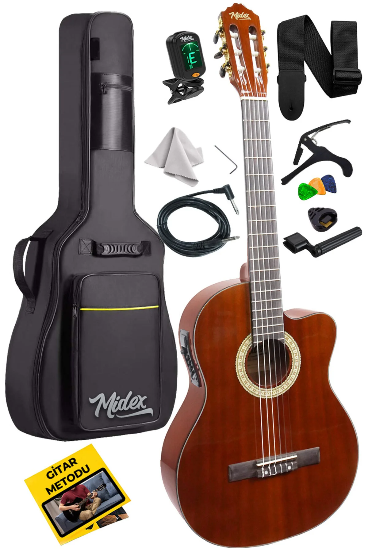گیتار X48 PROFESSIONAL TREE EKOLALAYZER ELECTRO کلاسیک SET 4 بخش فوقانی Midex