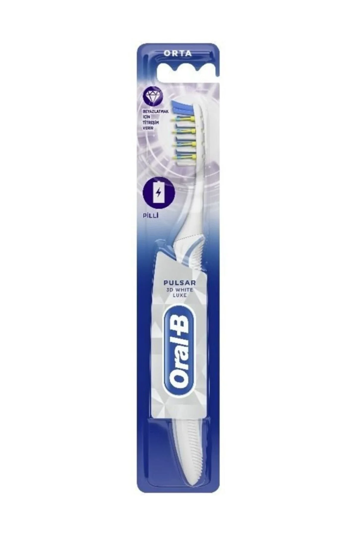 مسواک شارژی ویبره PULSAR 3D WHITENESS LUXE 35 MEDIUM اورجینال Oral-B