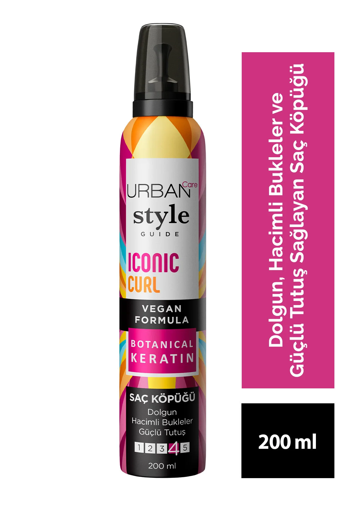 Urban Care راهنمای استایل ایکونیک فوم حجم دهنده مو محکم گیاهی 200 میلی لیتر